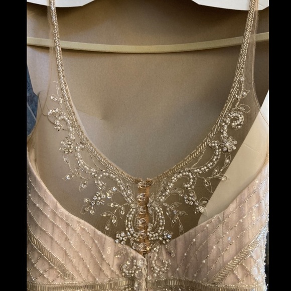 Stunning Hand Beaded Art Deco Wedding Dress (894) - Picture 9 of 16